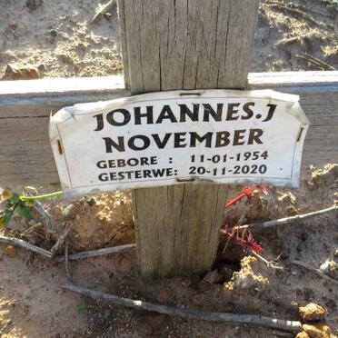 NOVEMBER Johannes J. 1954-2020