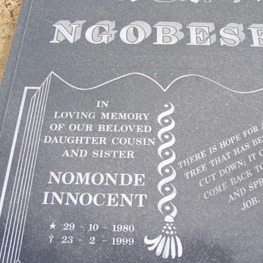 NGOBESE Nomonde Innocent 1980-1999