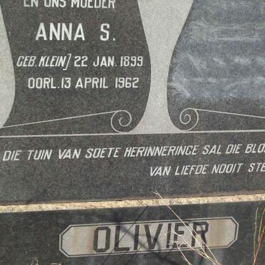 OLIVIER Anna S. 1899-1962