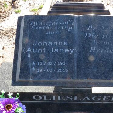 OLIESLAGER Johanna 1934-2016