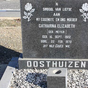 OOSTHUIZEN Catharina Elizabeth nee MEYER 1922-1972