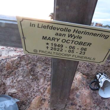 OCTOBER Mary 1949-2022