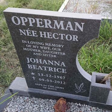 OPPERMAN Johanna Beatrice nee HECTOR 1967-2012