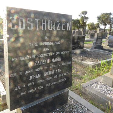 OOSTHUIZEN Johan Christiaan 1889-1973 &amp; Elizabeth Maria 1891-1969