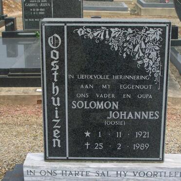 OOSTHUIZEN Solomon Johannes 1921-1989