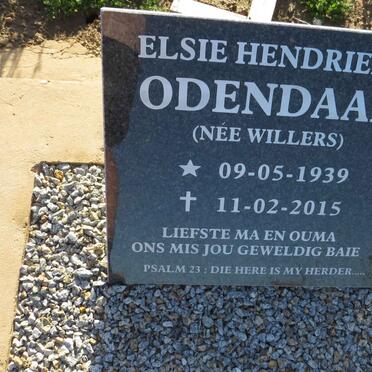 ODENDAAL Elsie Hendriena nee WILLERS 1939-2015