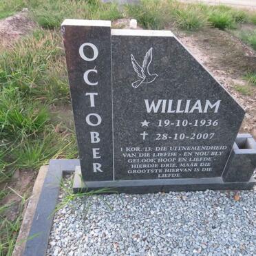 OCTOBER William 1936-2007