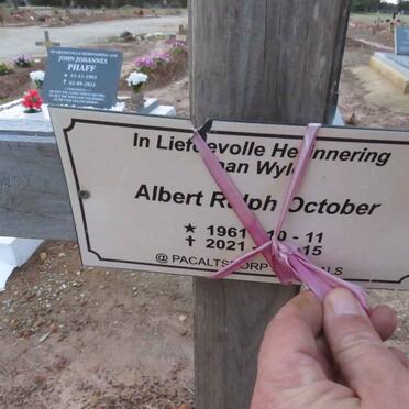 OCTOBER Albert Ralph 1961-2021