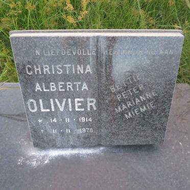 OLIVIER Christina Alberta 1914-1978