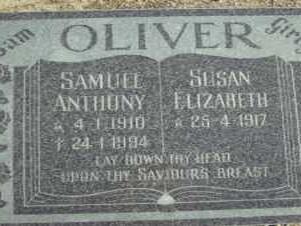OLIVIER Samuel Anthony 1910-1994 &amp; Susan Elizabeth 1917-