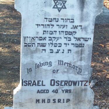 OSEROWITZ Israel
