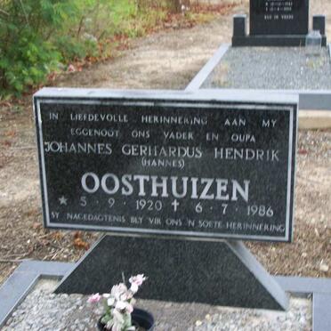 OOSTHUIZEN Johannes Gerhardus Hendrik 1920-1986
