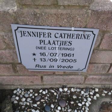 PLAATJIES Jennifer Catherine nee LOTTERING 1961-2005
