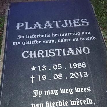 PLAATJIES Christiano 1988-2013