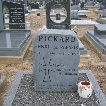 PICKARD Henri du Plessis 1946-1992