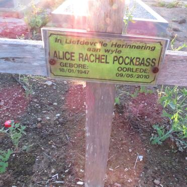 POCKBASS Alice Rachel 1947-2010