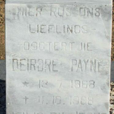 PAYNE Deirdre 1968-1968