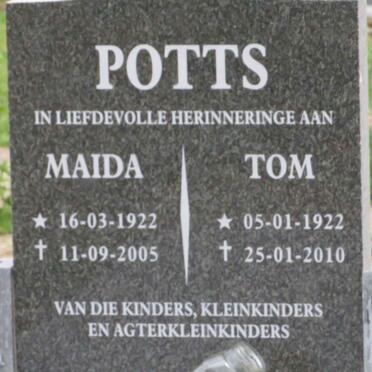 POTTS Tom 1922-2010 & Maida 1922-2005