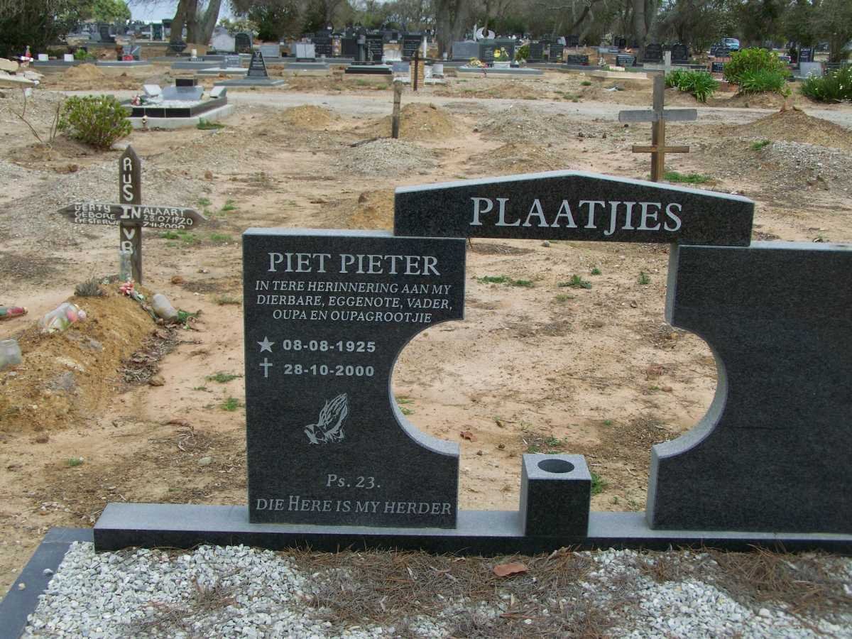 PLAATJIES Piet Pieter 1925-2000