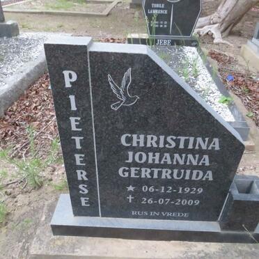 PIETERSE Christina Johanna Gertruida 1929-2009