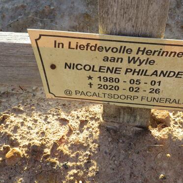 PHILANDER Nicolene 1980-2020