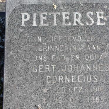 PIETERSE Gert Johannes Cornelius 1916-1985