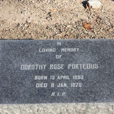 PORTEOUS Dorothy Rose 1893-1970