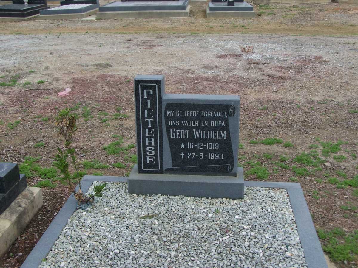 PIETERSE Gert Wilhelm 1919-1993