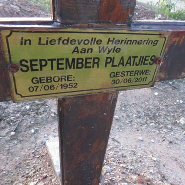 PLAATJIES September 1952-2011