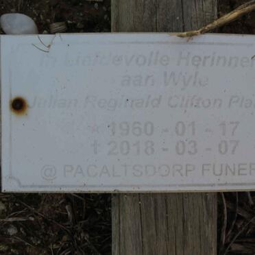 PLAATJIES Julian Reginald Clifton 1960-2018