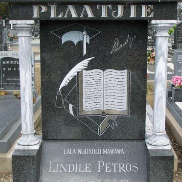 PLAATJIE Lindile Petros 1967-1996
