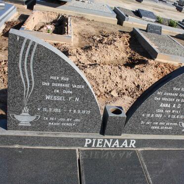 PIENAAR Wessel F.N. 1915-1979 &amp; Anna A.D. VAN WYK 1920-1975