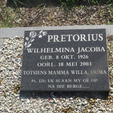 PRETORIUS Wihelmina Jacoba 1926-2003