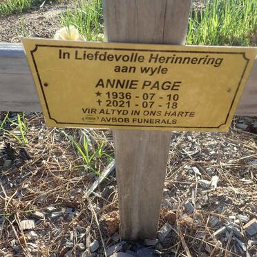 PAGE Annie 1936-2021