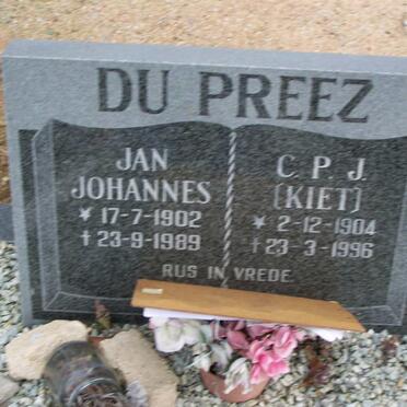 PREEZ Jan, du  1902-1989 &amp; C.P.J. 1904-1996