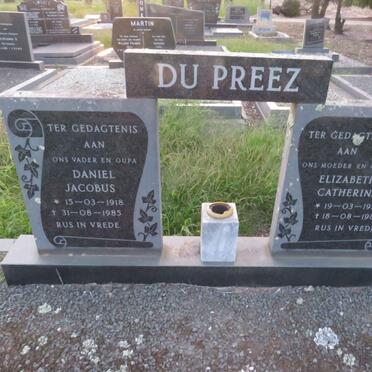 PREEZ Daniel Jacobus, du 1918-1985 & Elizabeth Catherina 1916-1985