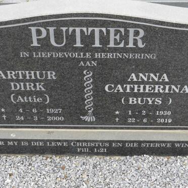 PUTTER Arthur Dirk 1927-2000 & Anna Catherina BUYS 1930-2019