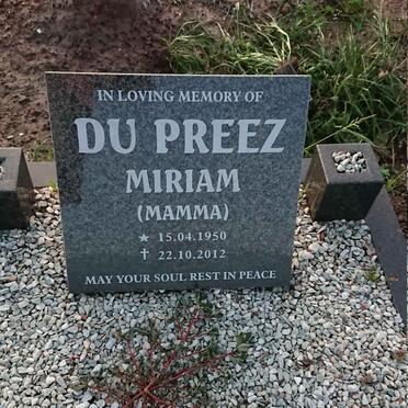 PREEZ Miriam, du 1950-2012