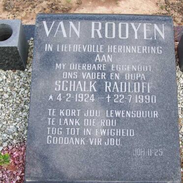 ROOYEN Schalk Radloff, van 1924-1990