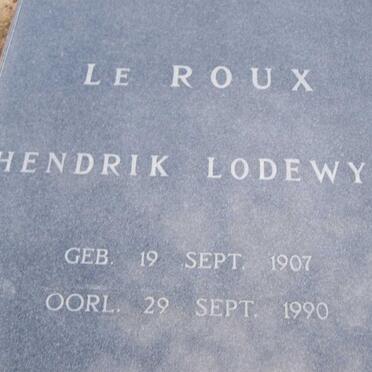 ROUX Hendrik Lodewyk, le 1907-1990
