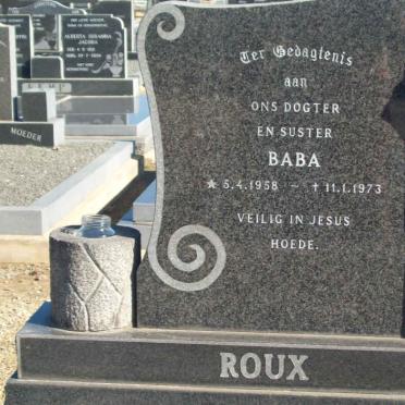 ROUX Baba 1958-1973