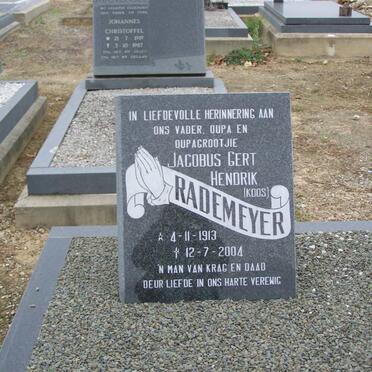 RADEMEYER Jacobus Gert Hendrik 1913-2004