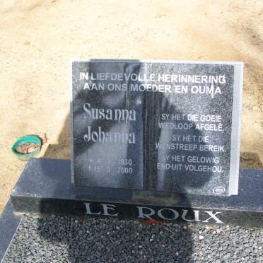 ROUX Susanna Johanna, le 1930-2000