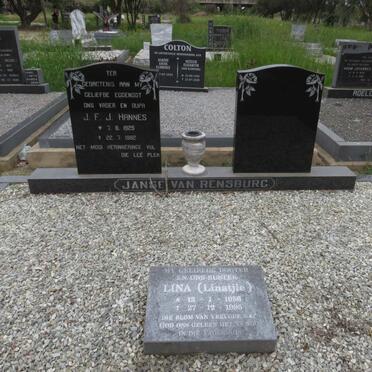 RENSBURG J.F.J., Janse van 1925-1982 :: JANSE VAN RENSBURG Lina 1956-1995