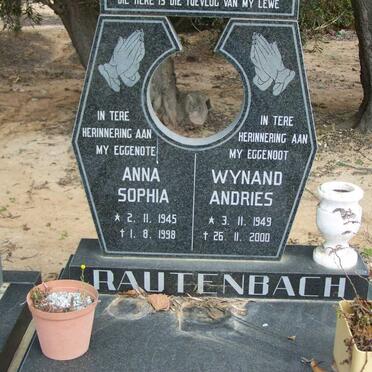 RAUTENBACH Wyand Andries 1949-2000 &amp; Anna Sophia 1945-1998