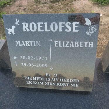 ROELOFSE Martin 1974-2009 & Elizabeth 