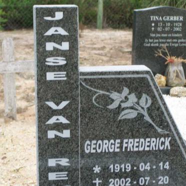 RENSBURG George Frederik, Janse van 1919 2002 &amp; Frieda Helena 1923-2005