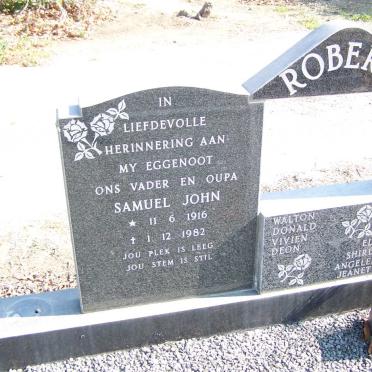 ROBERTS Samuel John 1916-1982 &amp; Ina 1922-1990
