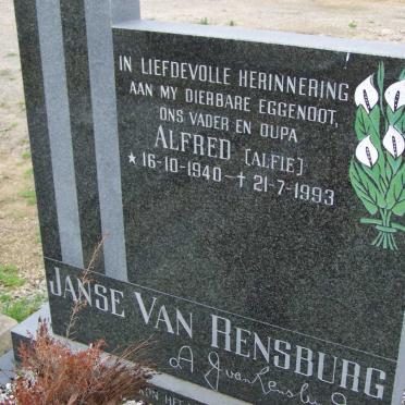 RENSBURG Alfred, Janse van 1940-1993