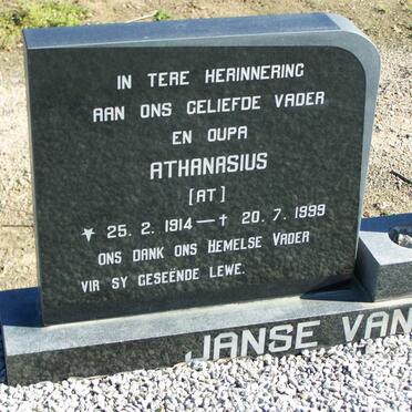 RENSBURG Athanasius, Janse van 1914-1999